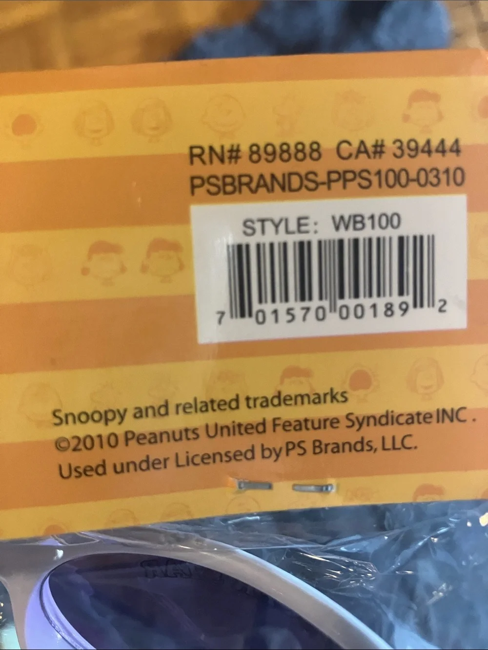 Boys Gray Peanuts Sunglasses 